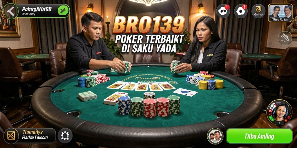 Tampilan gameplay menarik dari BRO138 saat bermain Poker.