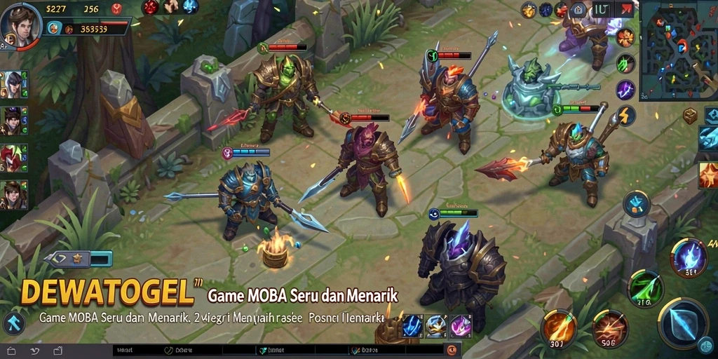 Screenshot utama gameplay DEWATOGEL yang menampilkan aksi seru di arena.
