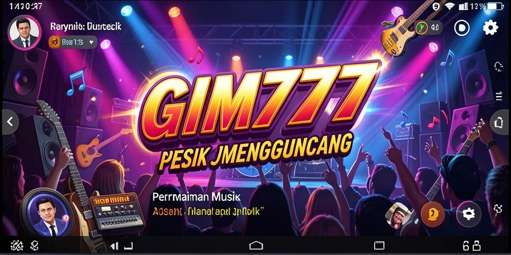 Screenshot gameplay GIM777 dengan aksi permainan musik yang seru.