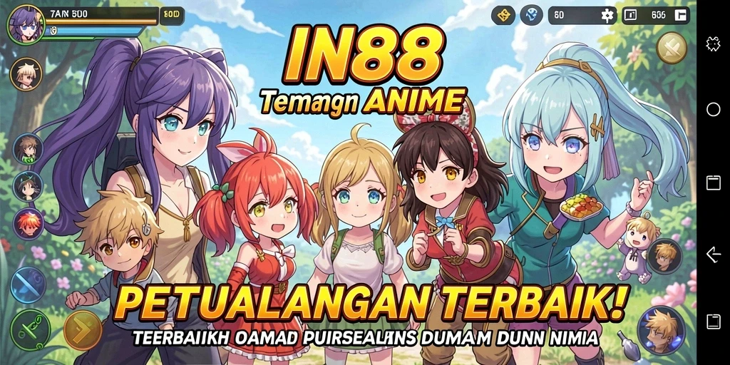 Tampilan seru dari gameplay IN88 dengan karakter anime beraksi.