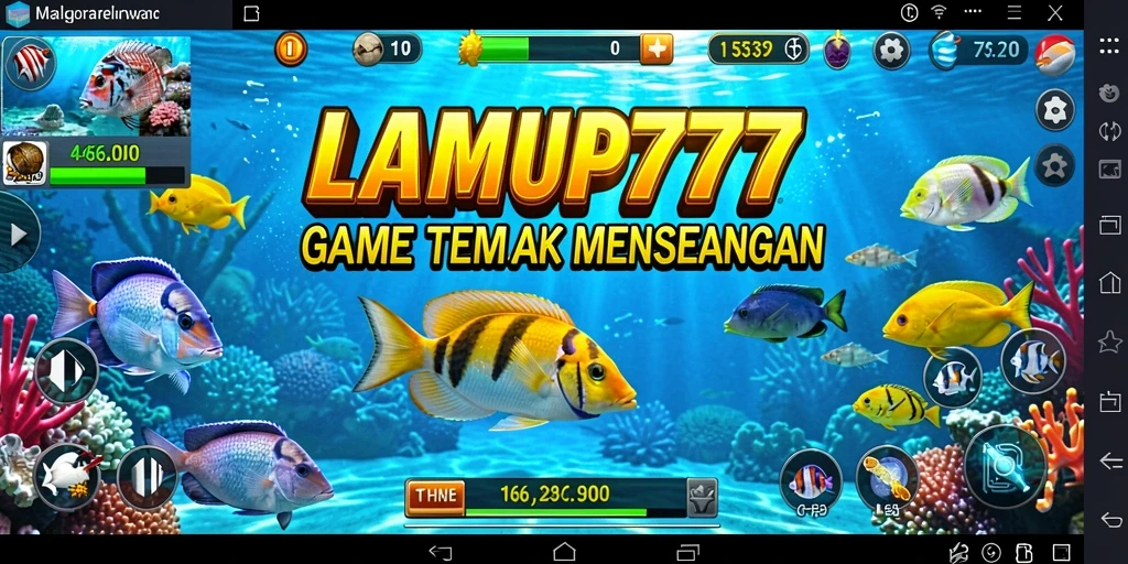 Tangkapan ikan seru dalam gameplay LAMPU777.