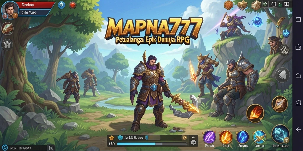 Tangkapan layar utama dari gameplay RPG yang epik dan menantang.