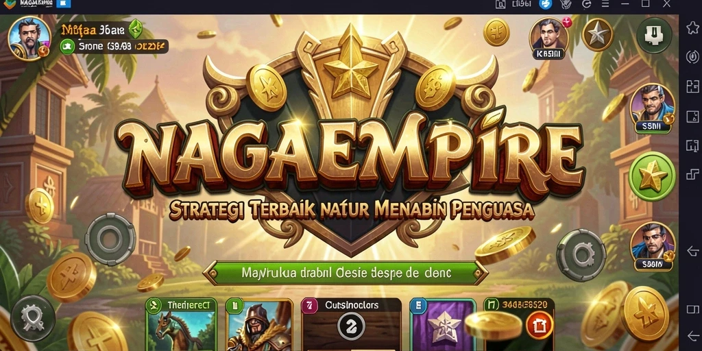 Gambar gameplay NAGAEMPIRE menampilkan pertempuran strategi yang mendebarkan.