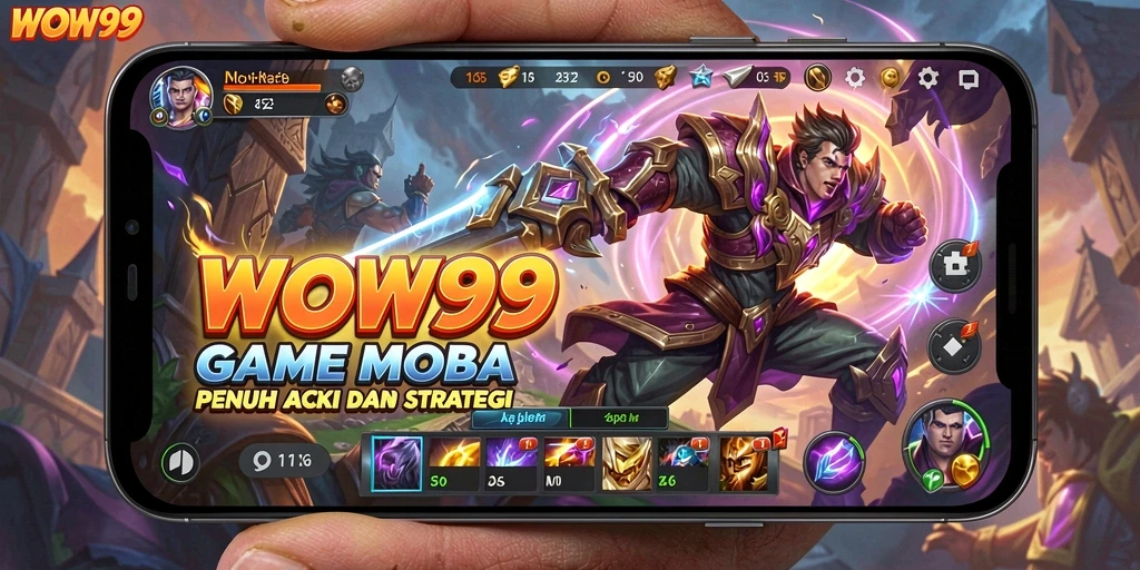 Screenshot gameplay WOW99 menunjukkan pertarungan tim yang intens.