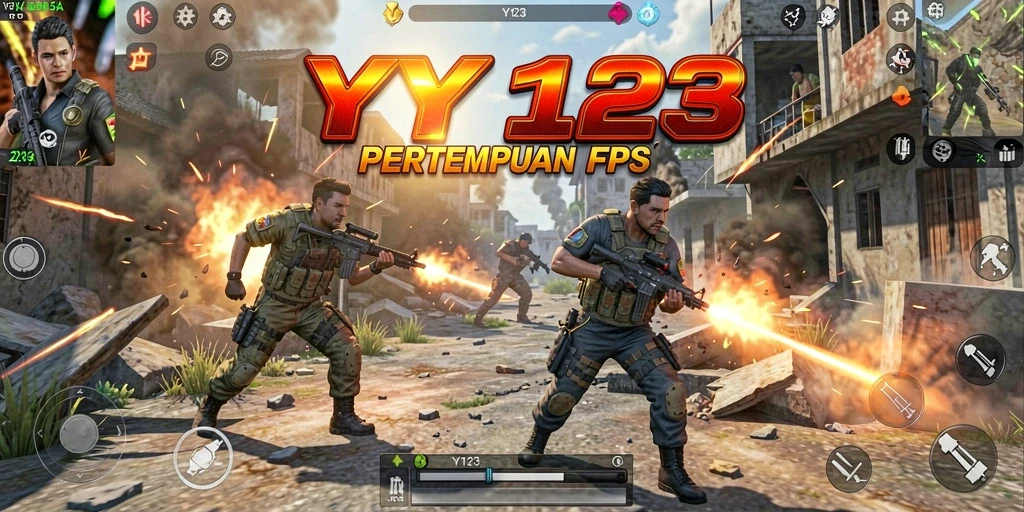 Tampilan gameplay YY123 dengan aksi tembak-menembak yang seru.
